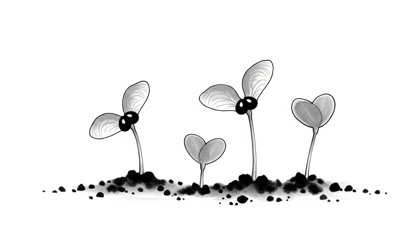 モミジ 実生苗 発芽 庭 剪定屋空