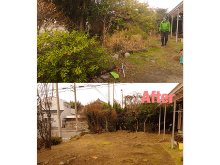 桑名市草刈り伐採|お庭の雑草対策草刈り作業
