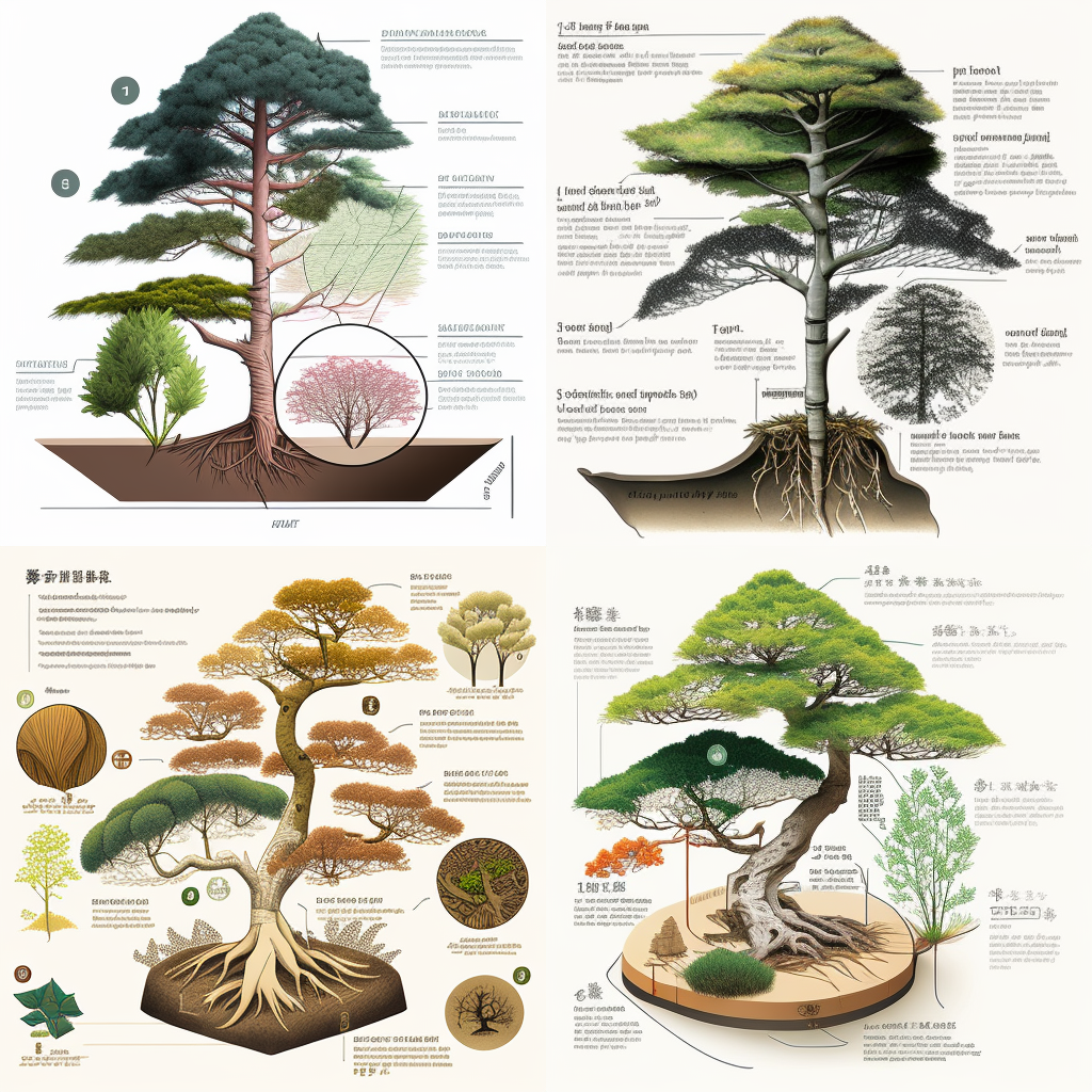 Midjourney AI garden: detailed tree and landscape illustration — Sentei-ya Sora