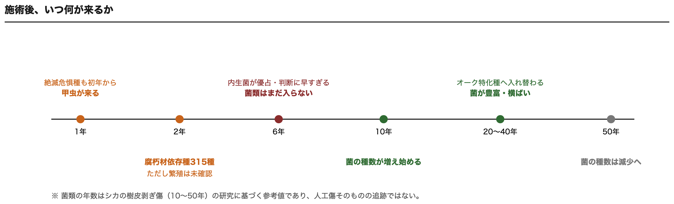 施術後に何がいつ来るかの時間軸