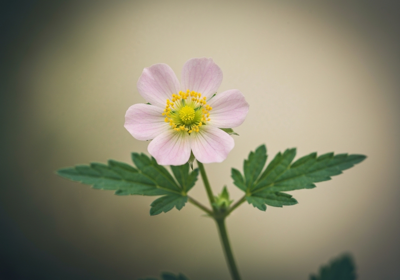ゲウム 墨絵 初夏の花 庭