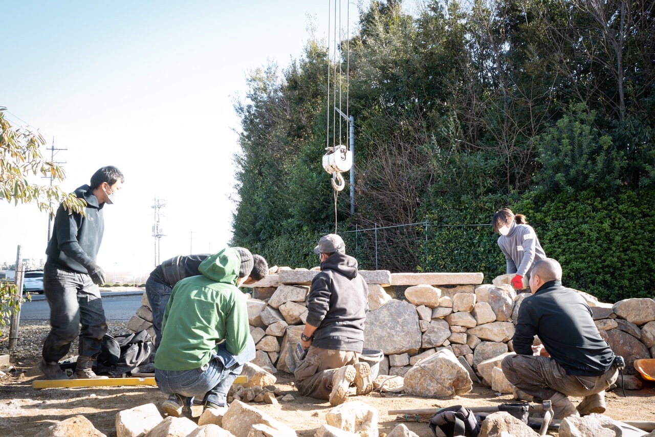 Green & Smile Sanpodo masonry course participants — Sentei-ya Sora, Mie