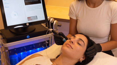 Professional HydraFacial skin treatment for deep cleansing and hydration at our medical aesthetic clinic in Ra'anana, Israel.