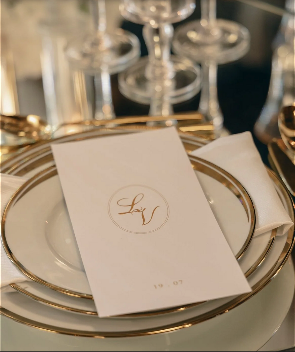 vaiselle dorée mariage