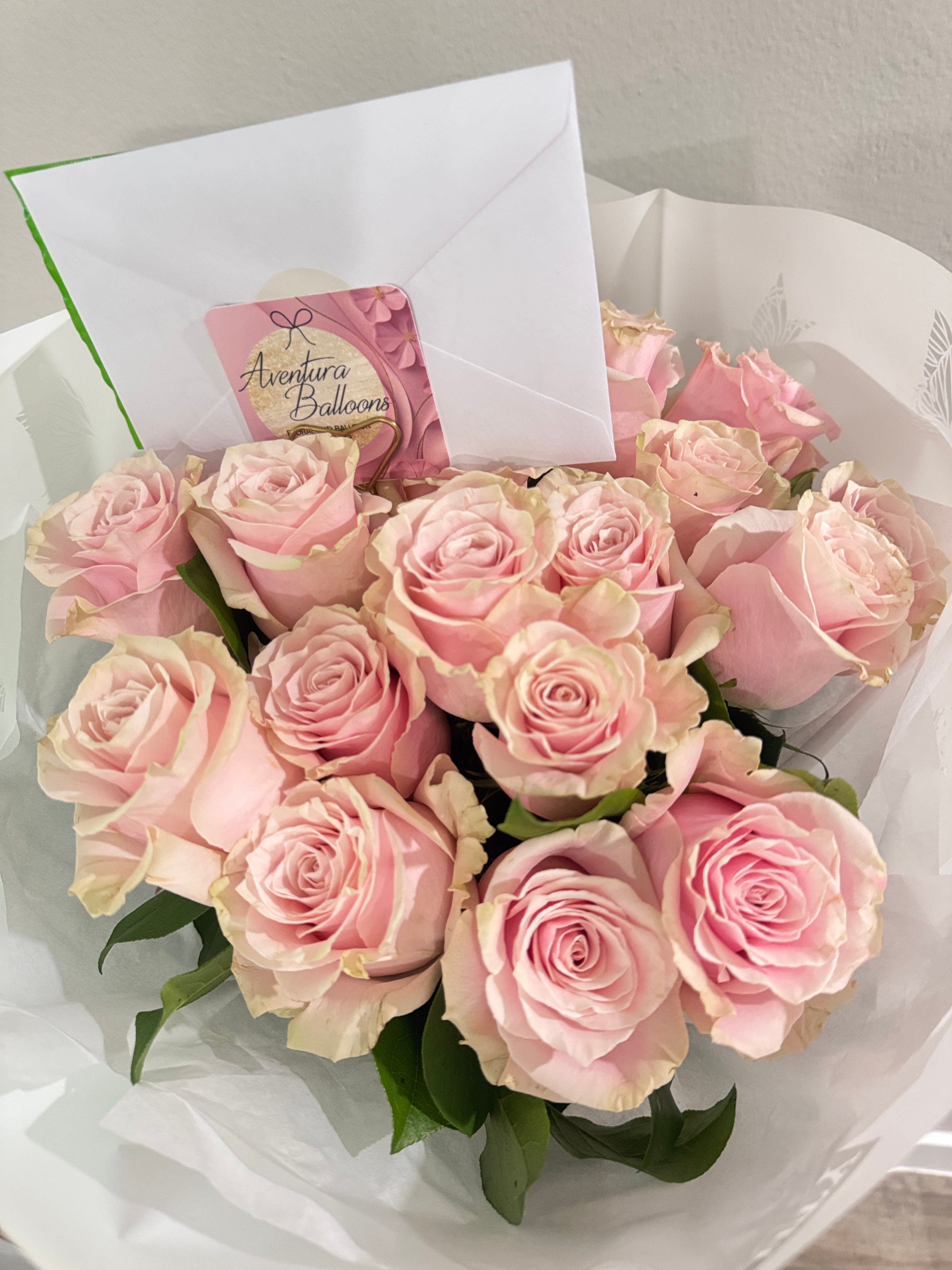 2 Dozen Long Stem Roses Pink Mondial (50 cm)