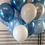 Thumbnail: 2 Dozen Helium Balloons in White, Blue and Silver 