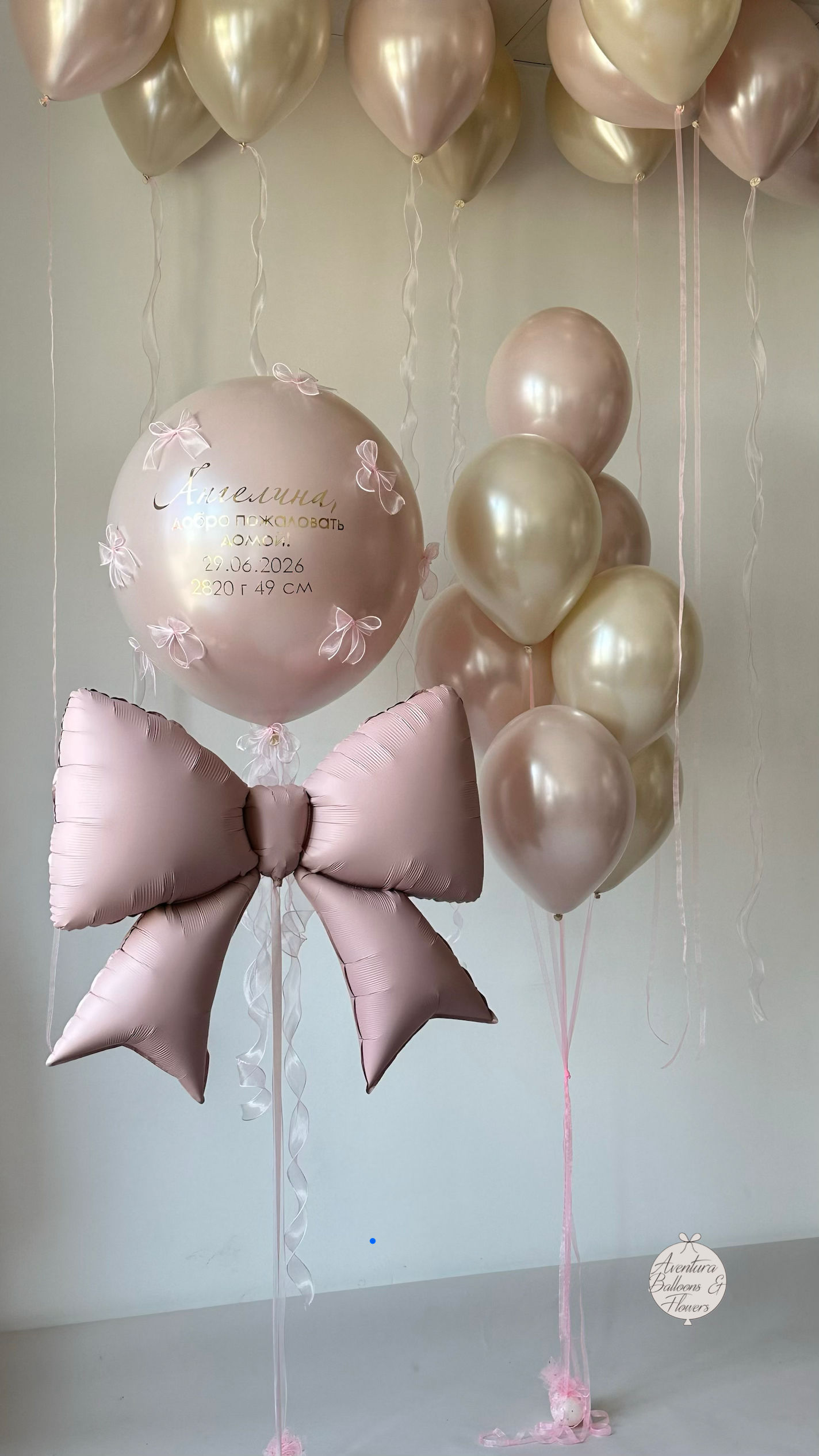 Custom Combo Helium Bunch for a Baby Girl