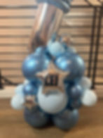 Thumbnail: Balloon Birthday Sculpture with Single Number in Blue