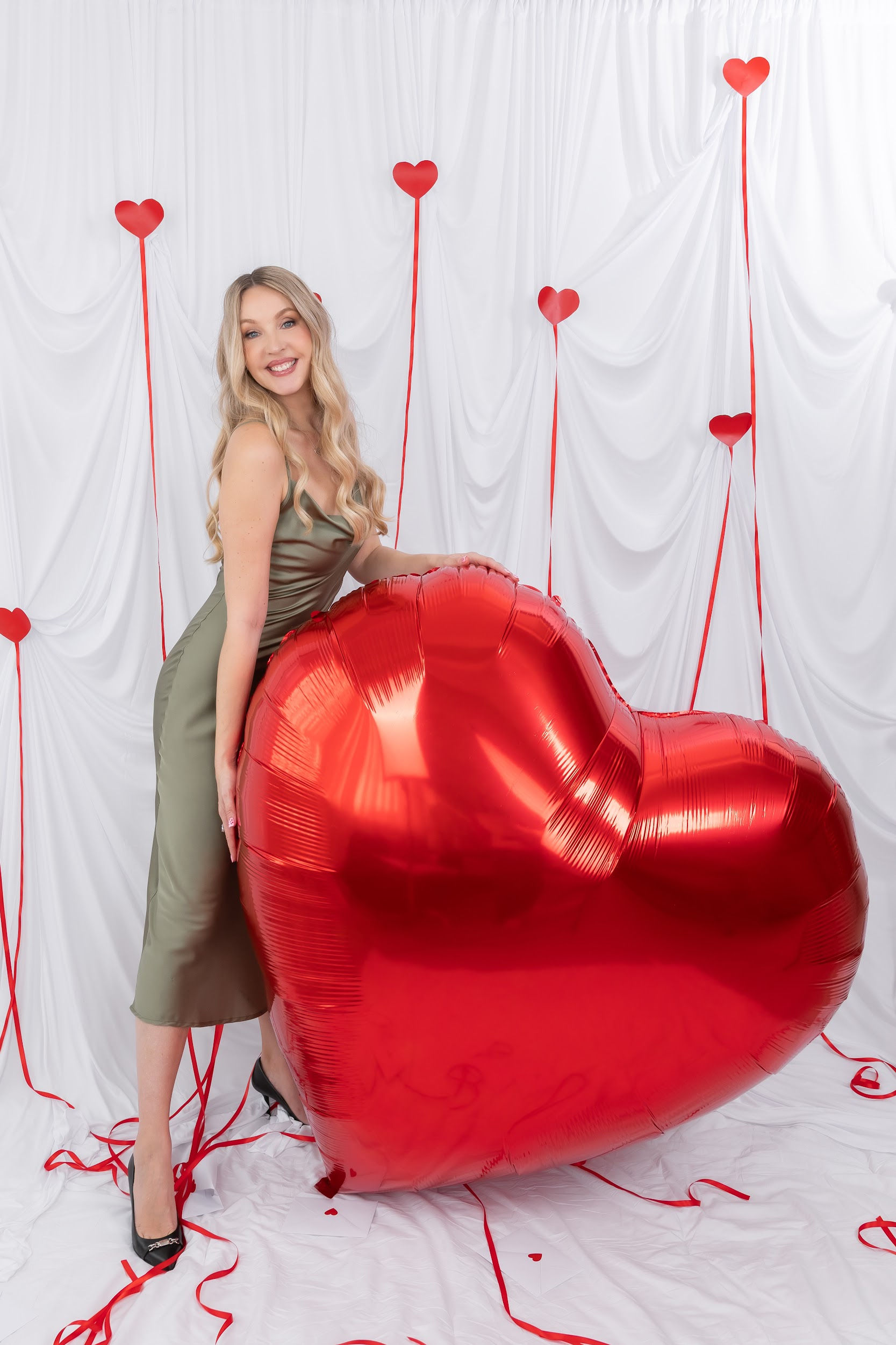 Huge 64” Helium Balloon Heart (Custom Writing Available)