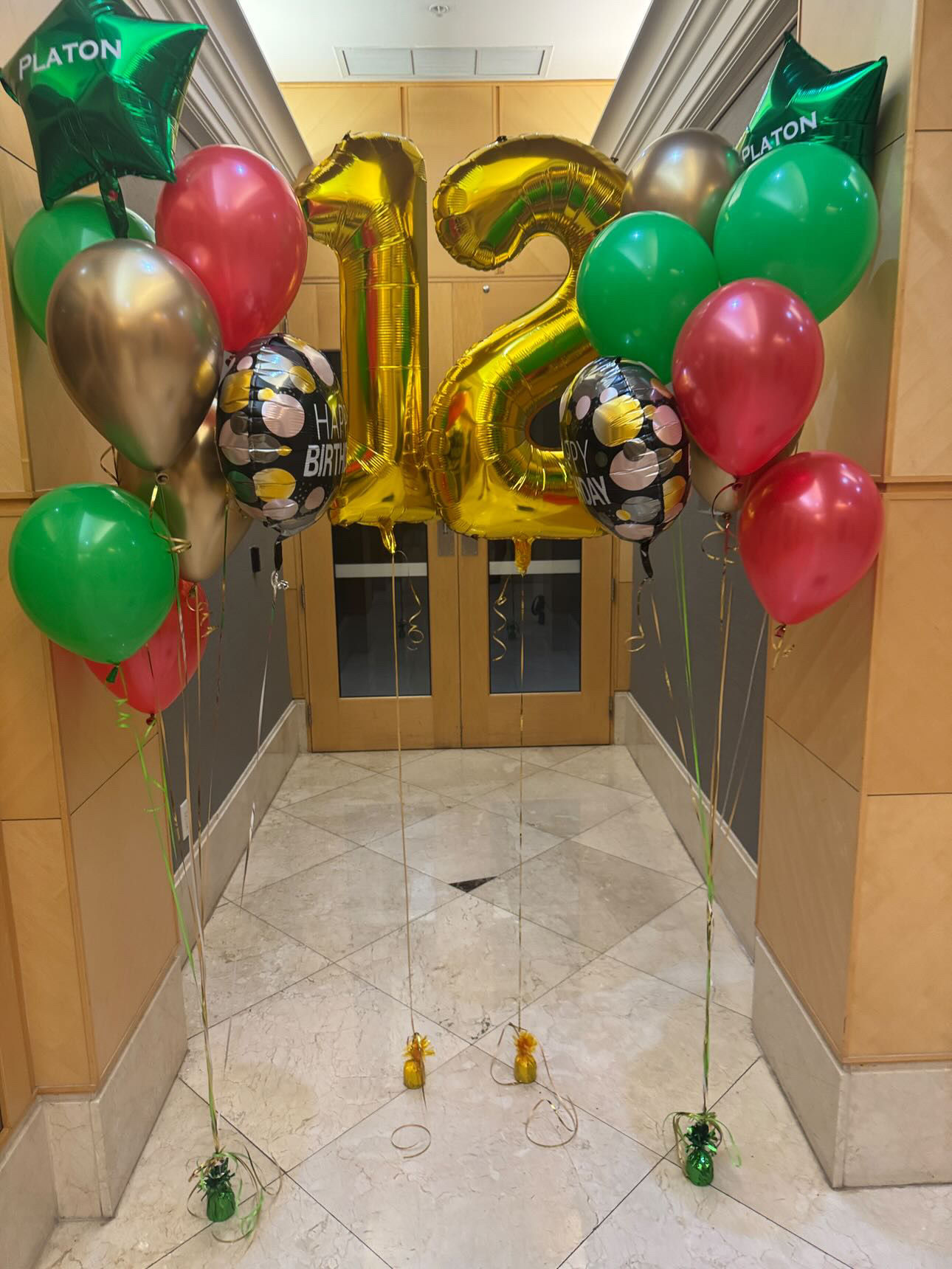 Premium Birthday Helium Balloons Bunch with 2 40” Numbers