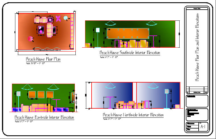 Beach house elevations
