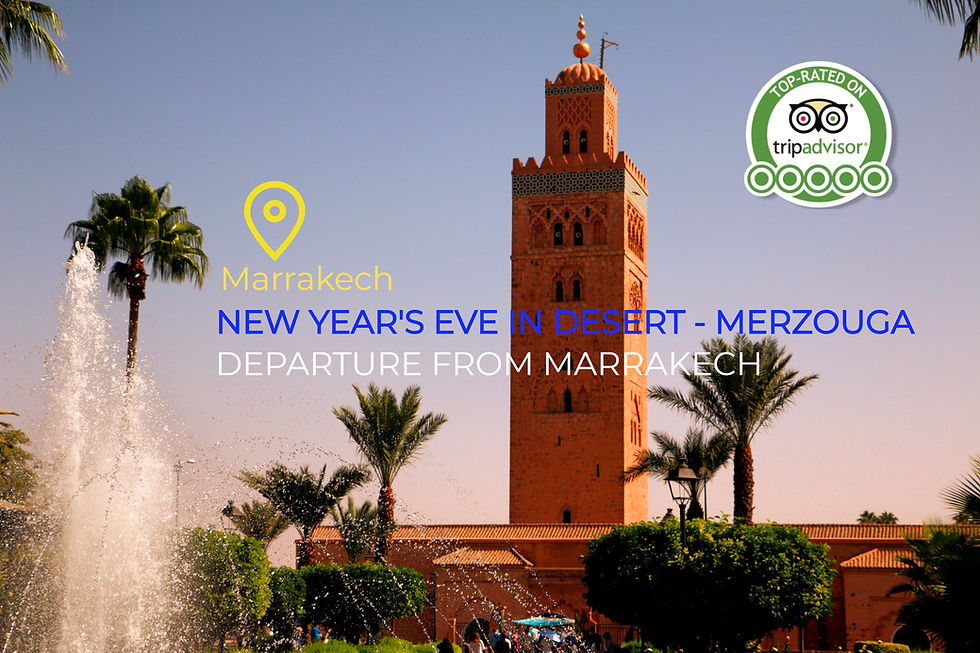 Capodanno 2027 nel Sahara Deserto: vivi la magia tra le dune di Merzouga e Marrakech