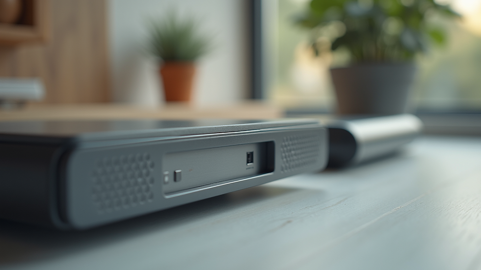 Close-up view of a modern innovative product design