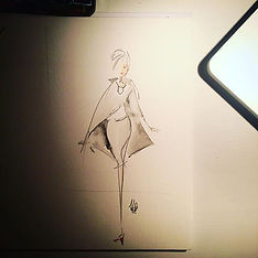 Evening drawing... 🖌✏️#fashionillustrat