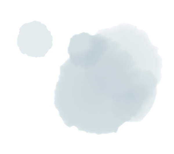 Aquarellklecks in Hellblau