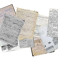 feuilles manuscrites corrigées et raturées