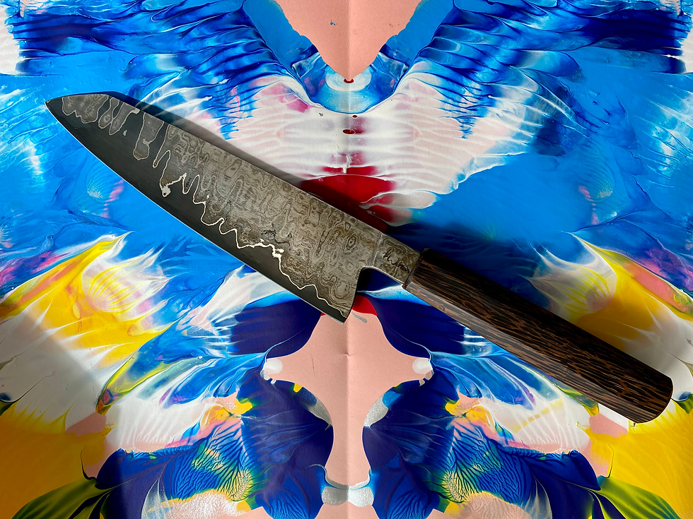Thumbnail: Wrought Iron San Mai Chef Knife