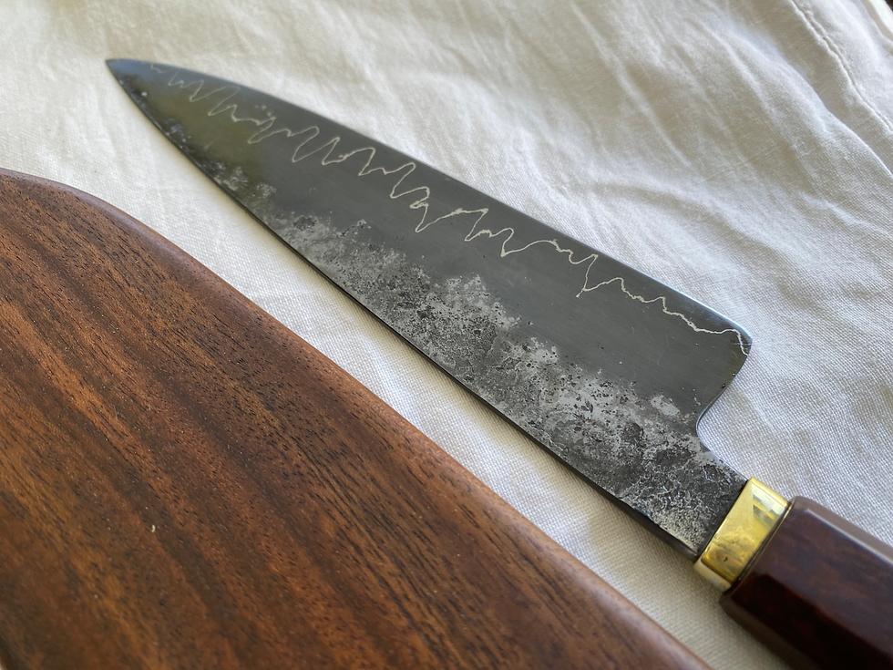 Thumbnail: Jarrah burl san mai chef knife