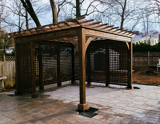 (5901) PO Shuman 12_x12_ Stained Classic Wood Pergola with standard electric 11.jpg