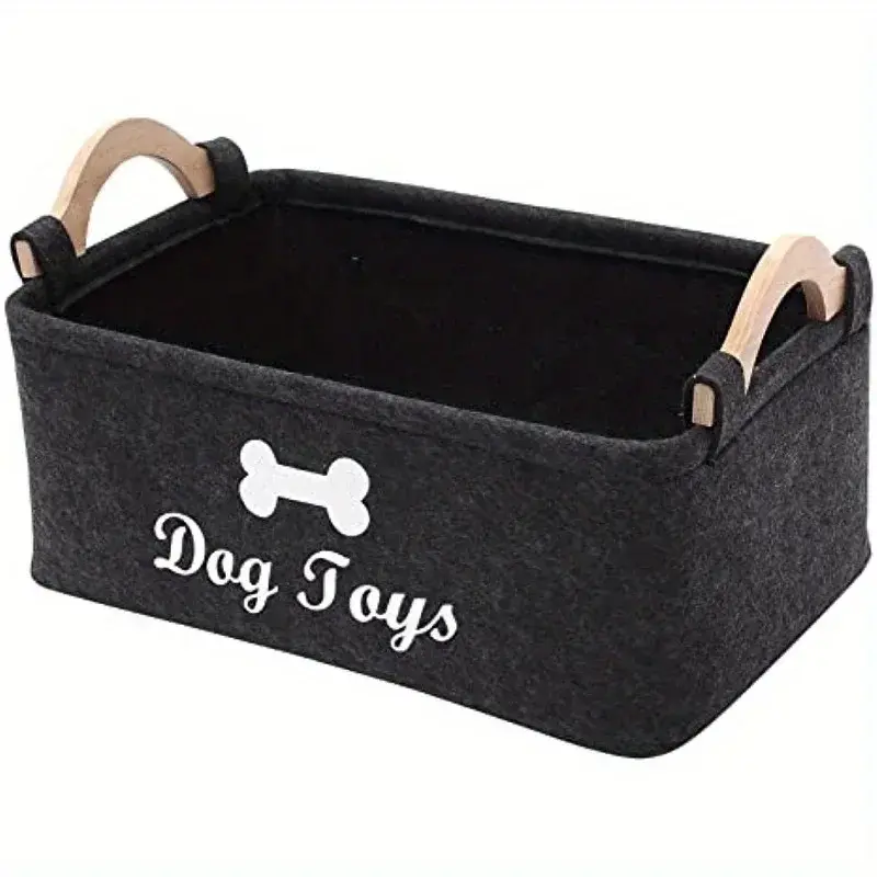 Thumbnail: Felt Pet Toy Box, Dog Toy Box, Storage Basket Chest Organizer For Organizing