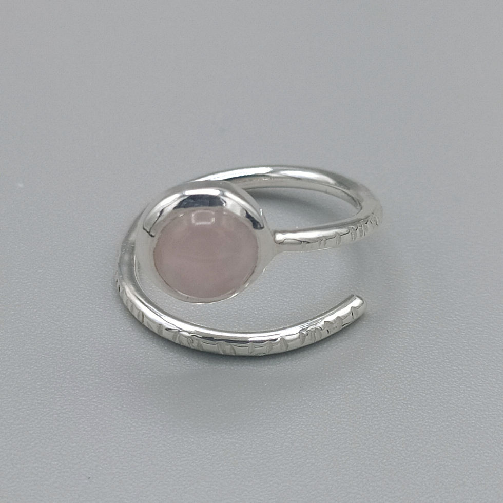 Miniatura: Bague argent 925° quartz rose