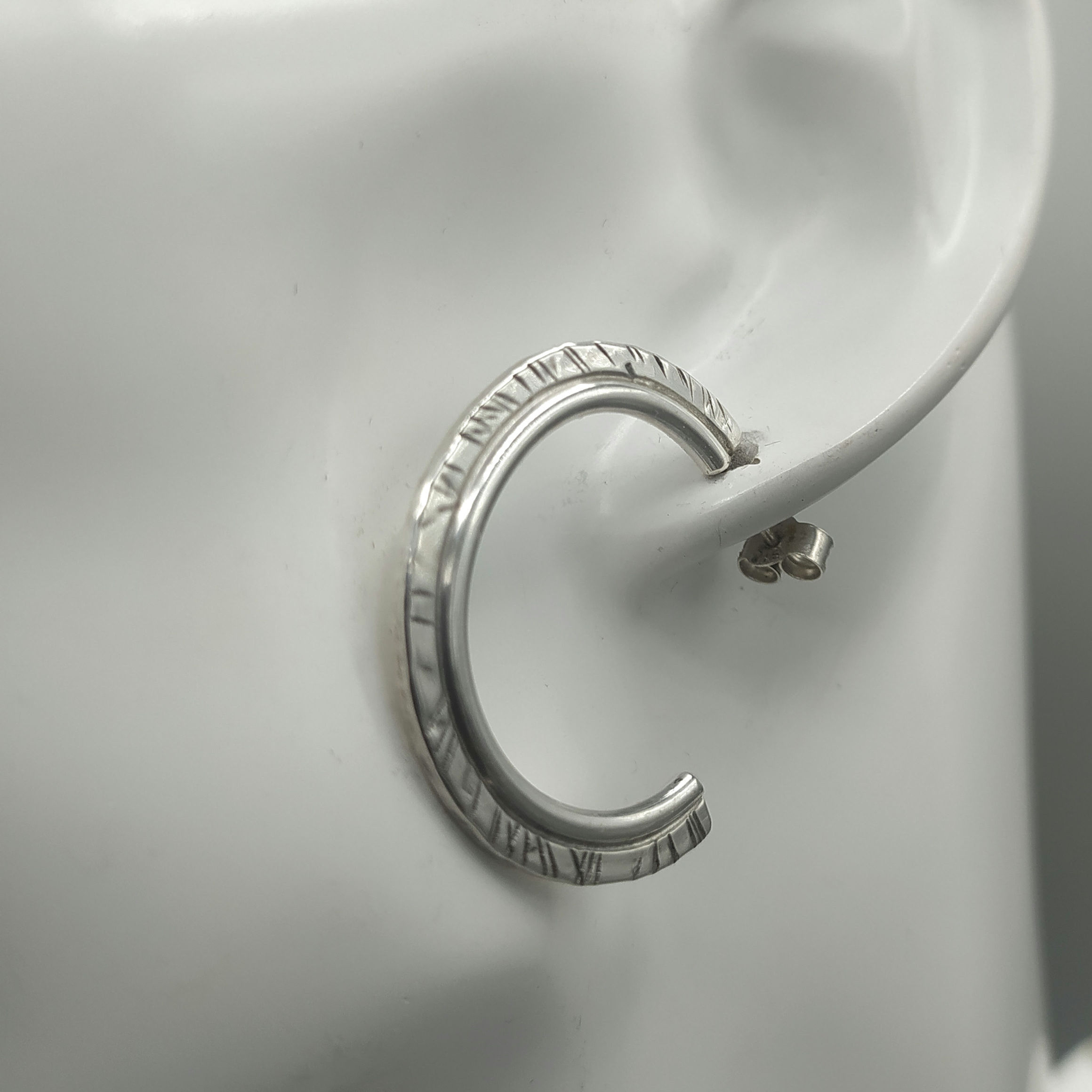 Boucles d'oreilles créoles argent