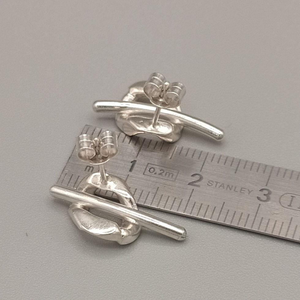 Miniatura: Pendientes de eslabones de plata 925°.