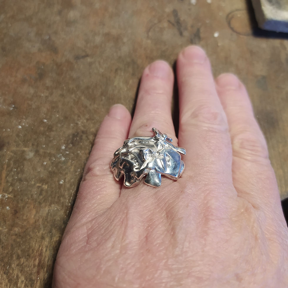 Thumbnail: Sterling silver sculpture ring