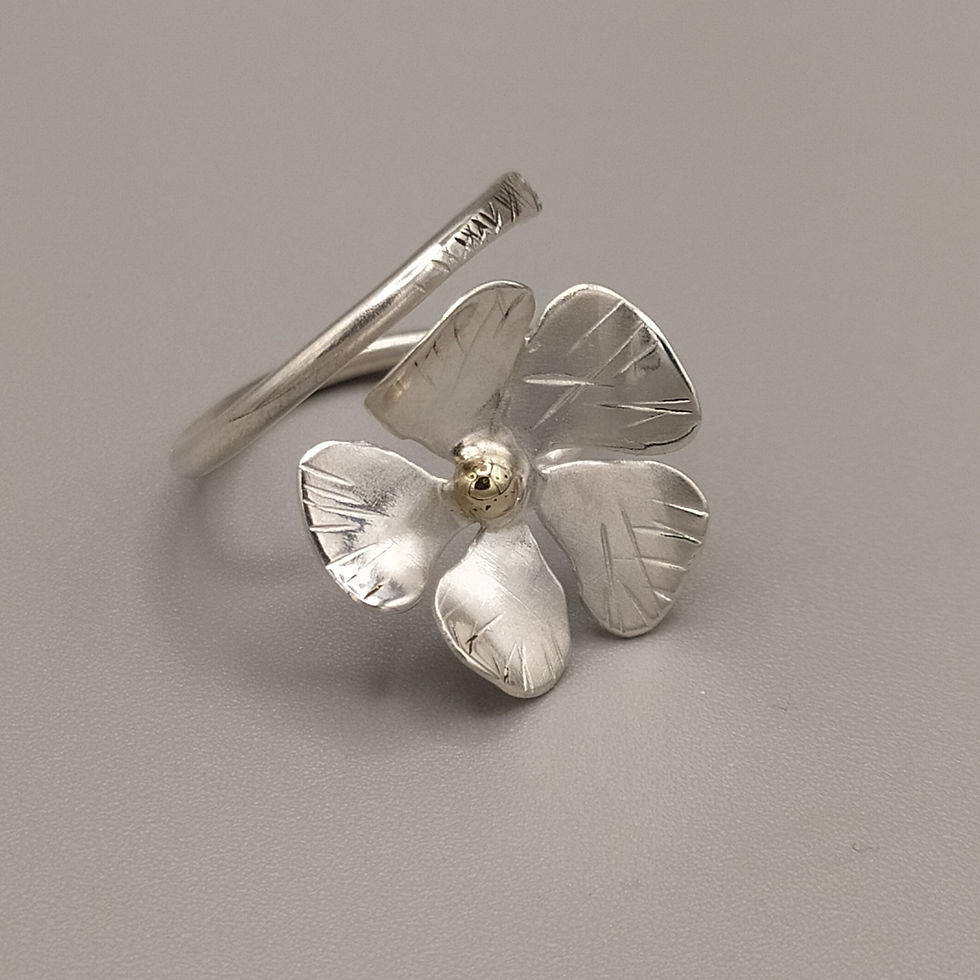 Miniature : Bague Fleur épanouie argent 925°
