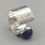 Miniatura: Bague bandeau argent 925°, Lapis Lazuli