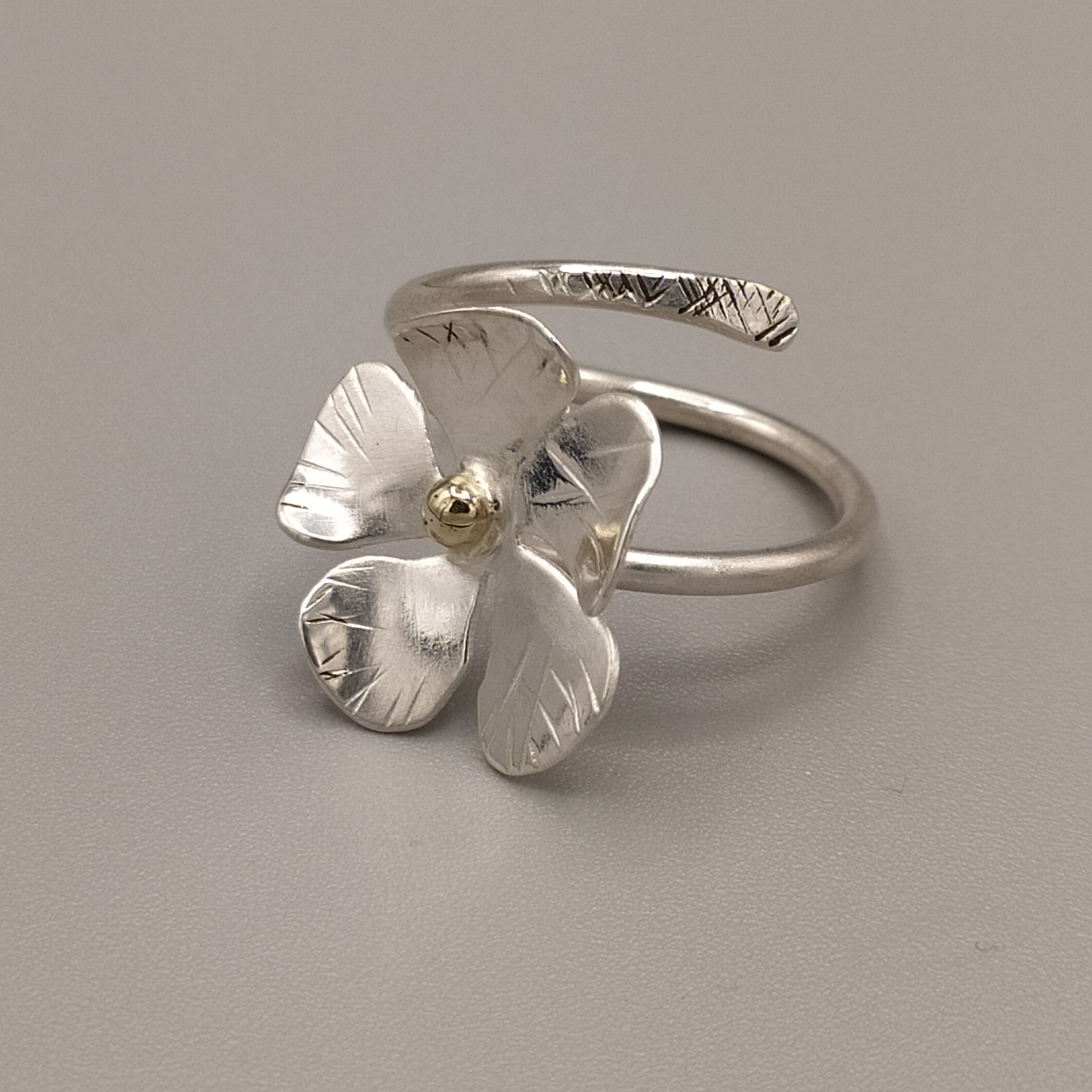Anillo flor flor plata 925°