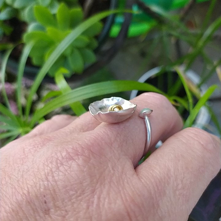 Thumbnail: 925° silver ring, chrysoprase