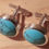 Miniature : Boutons de manchette argent 925°, turquoises