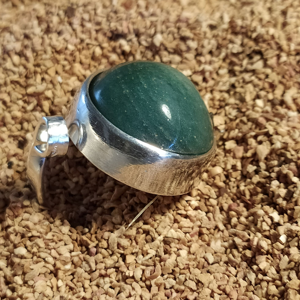 Miniatura: Anillo de plata 925°, Aventurina