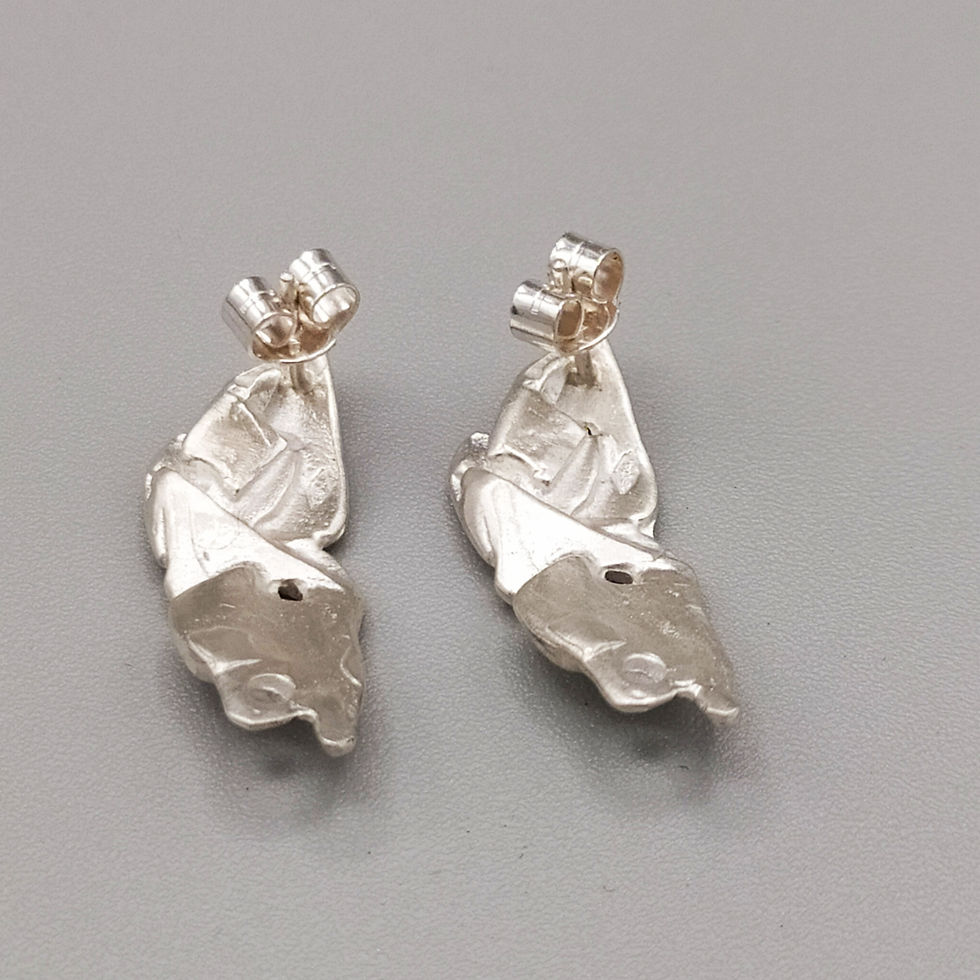 Miniature : Boucles d'oreilles sculpture argent 925°
