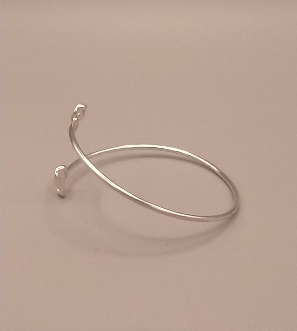 Miniature : Bracelet jonc argent maillons gourmette