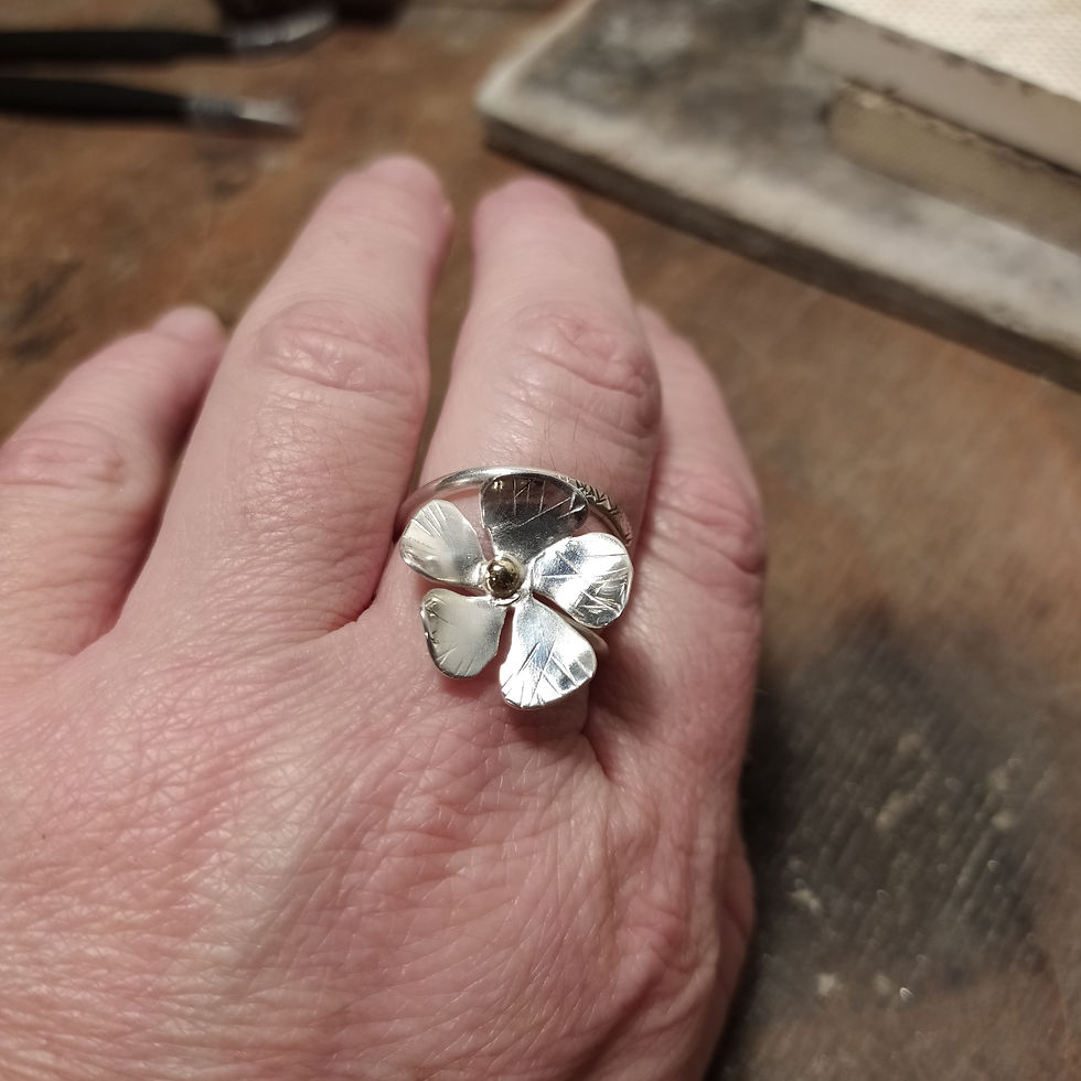 Miniature : Bague Fleur épanouie argent 925°