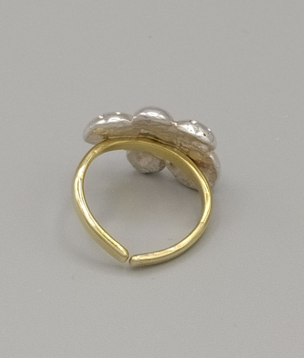 Miniatura: Anillo de plata y latón.