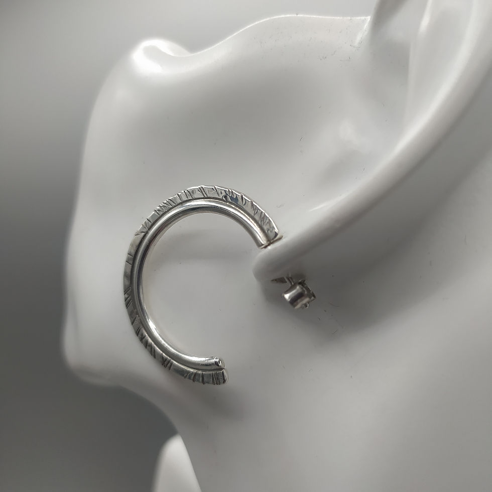 Miniatura: Boucles d'oreilles créoles argent