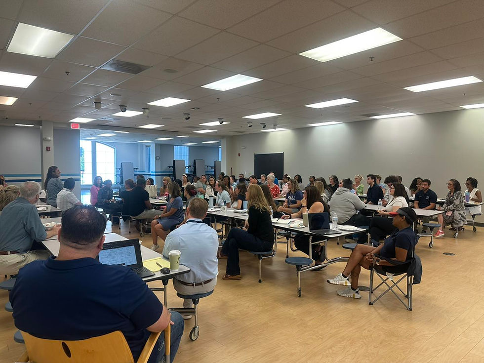 A room full of faculty members