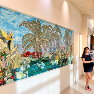 Captivating Glass Mosaic Artistry at Lee Health and Wellness Hospital - Coconut Point | Estero, FL