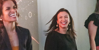 Foto de Kaanda e Lelly sorrindo