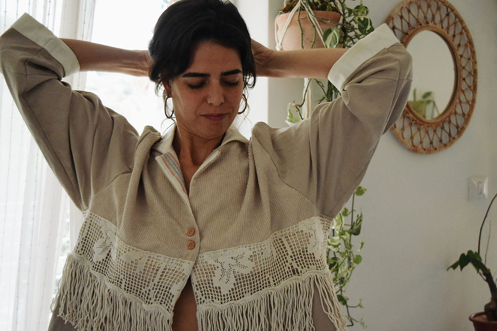 Thumbnail: The Corduroy & Crochet Upcycled Jacket