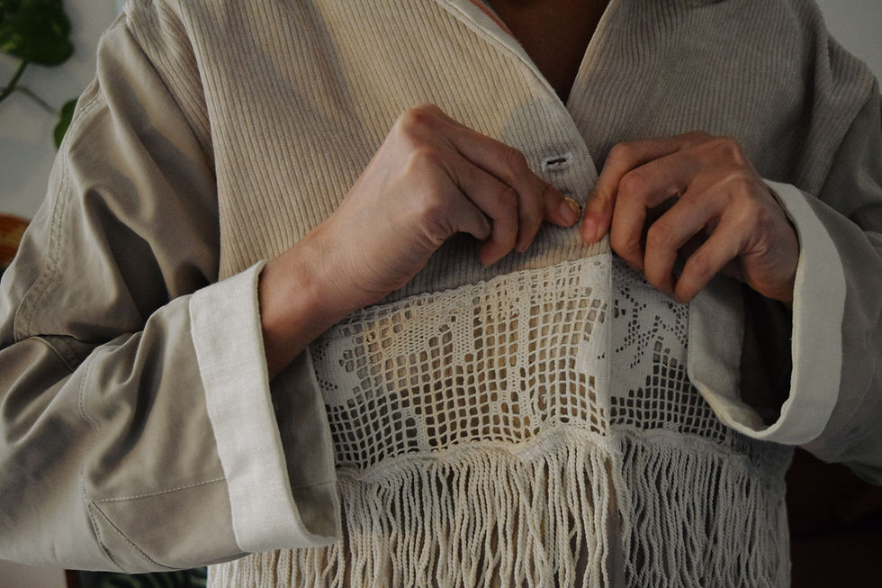 Thumbnail: The Corduroy & Crochet Upcycled Jacket