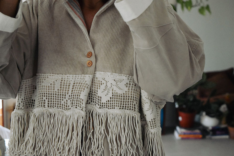 Thumbnail: The Corduroy & Crochet Upcycled Jacket