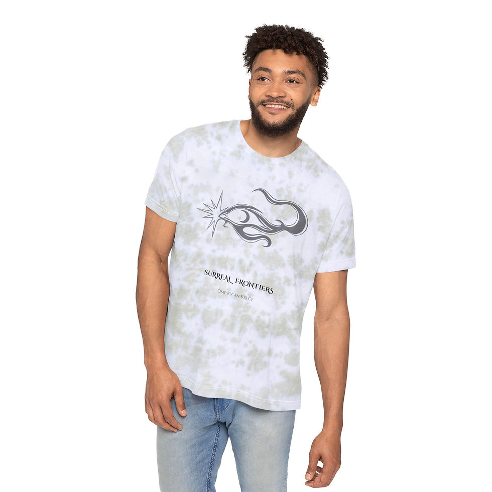 Thumbnail: Tie-Dye Aztec Celestial Unisex T-Shirt - Spiritual Mesoamerican Graphic Tee