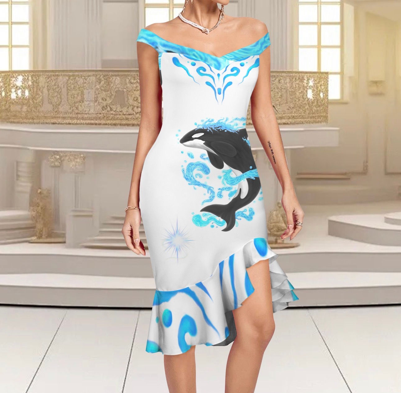 Nocturne Abyssale- Women's Body helm Party Dress