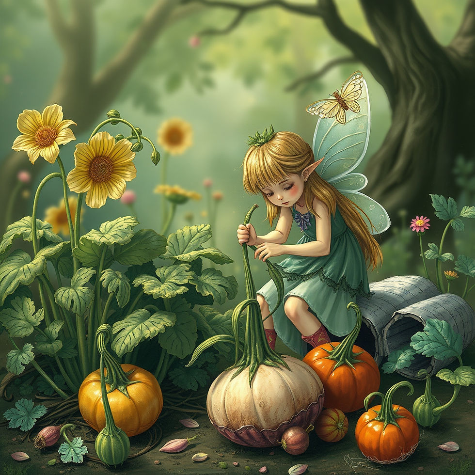 Picking vegetables with fairy devas