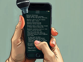 Reading channeled text from phone.