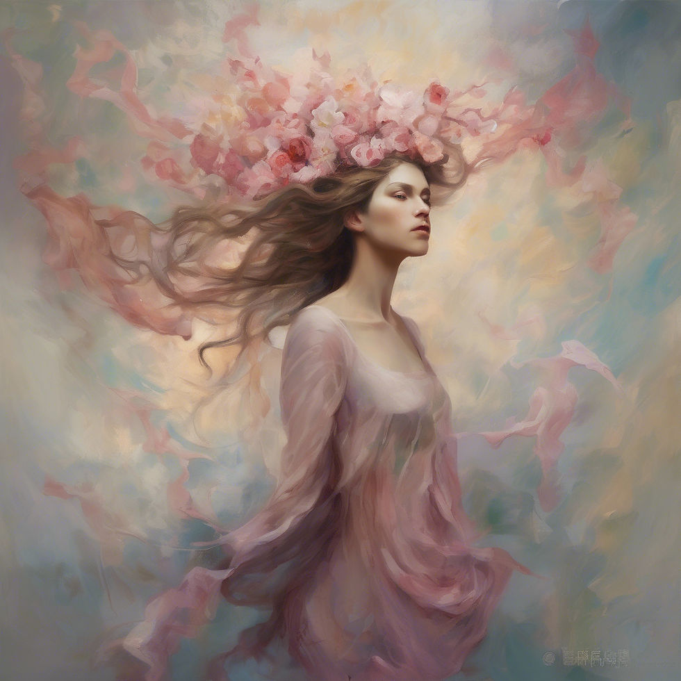 A woman being in the present moment and mindful.